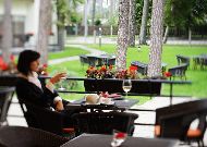 отель Amber Sea Hotel&SPA: Вид с летней террасы ресторана отель Amber Sea Hotel&SPA: Вид с летней террасы ресторана