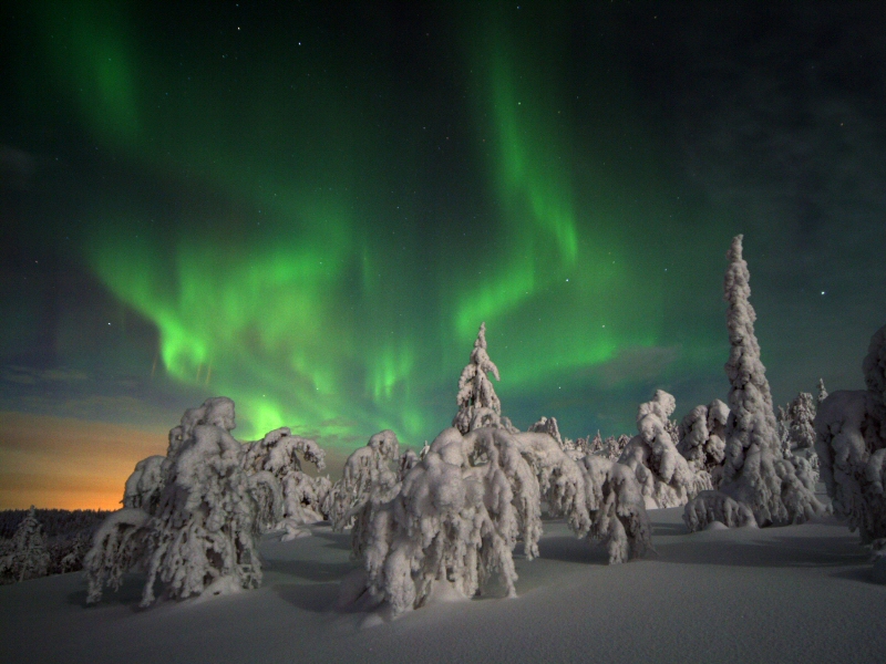 Северное сияние в финляндии фото