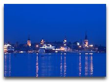  Эстония: общая информация, фото: Вид на вечерний город с набережной 