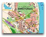  Бирштонас: Карта города